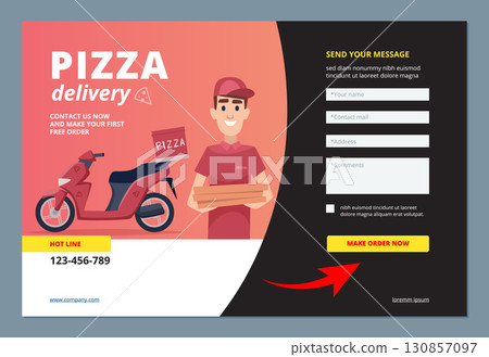 Pizza landing. web page template for pizza delivery ordering Pizza landing. web page template for pizza delivery ordering 130857097