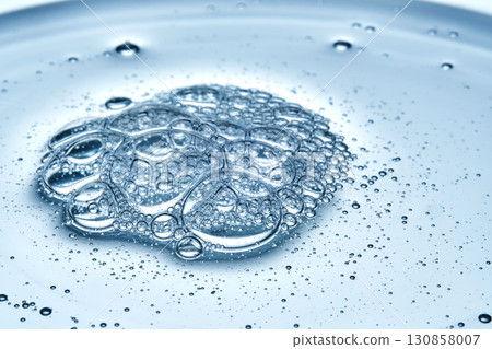 Beautiful bubbly texture of gel cosmetics. 130858007