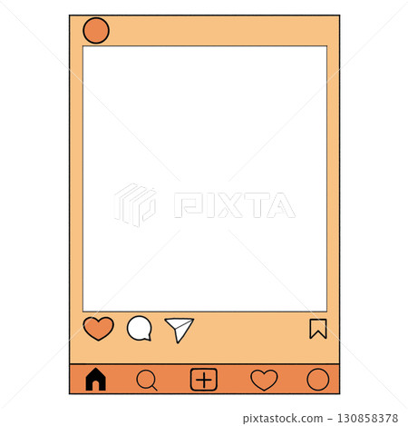 Instagram-style frame_Orange, recommended color 130858378