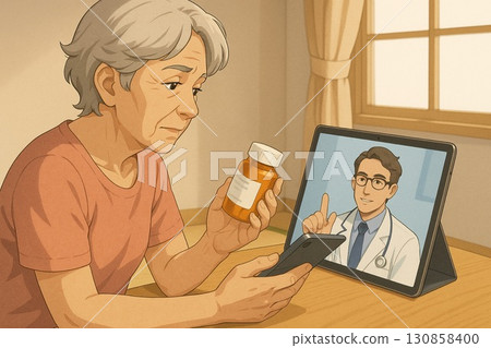 老年人檢查自己是否已經吃藥 130858400