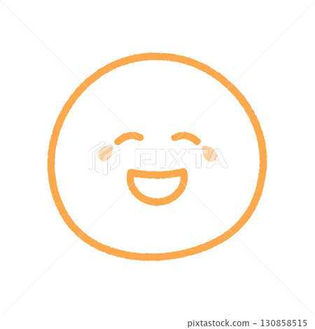 Hand-drawn orange emoji icon of a smiling face laughing with tears | Expressions of laughter, laughter, tears of joy Hand-drawn orange emoji icon of a smiling face laughing with tears | Expressions of laughter, laughter, tears of joy 130858515