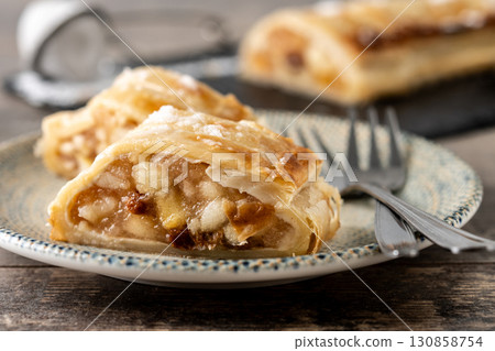 Homemade apple strudel Homemade apple strudel 130858754