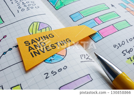 Saving and investing. Concept of money management. 130858866