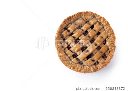 Traditional Pastafrola pie with guava filling Traditional Pastafrola pie with guava filling 130858872