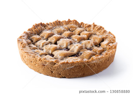 Traditional Pastafrola pie with guava filling Traditional Pastafrola pie with guava filling 130858880