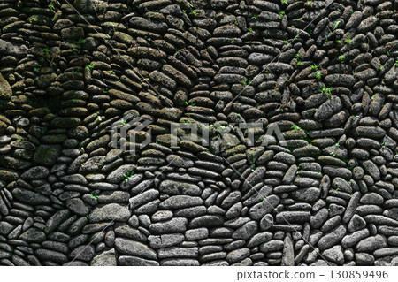 Background surface of perfectly placed stones wall 130859496