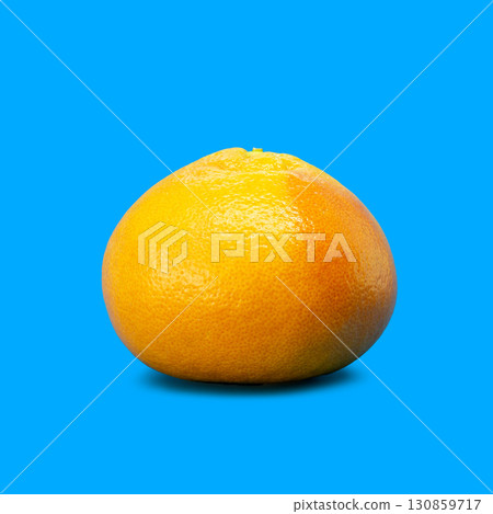 Grapefruits on blue vivid background 130859717
