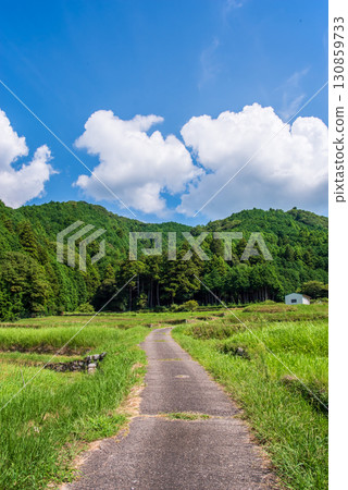 田園夏日風光與懷舊風景(三重縣龜山市坂本郡) 田園夏日風光與懷舊風景(三重縣龜山市坂本郡) 130859733