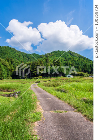 田園夏日風光與懷舊風景(三重縣龜山市坂本郡) 田園夏日風光與懷舊風景(三重縣龜山市坂本郡) 130859734