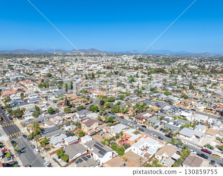 Aerial view of City Heights, San Diego, South California, USA Aerial view of City Heights, San Diego, South California, USA 130859755