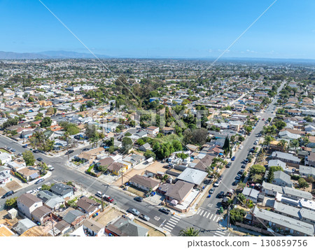 Aerial view of City Heights, San Diego, South California, USA Aerial view of City Heights, San Diego, South California, USA 130859756