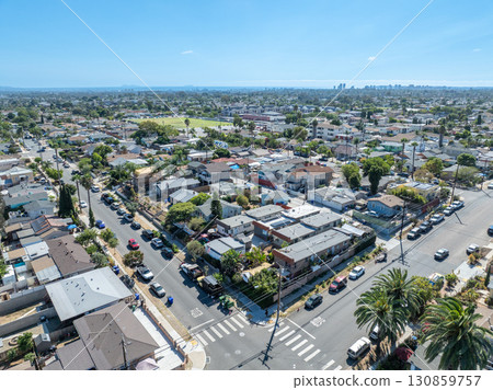 Aerial view of City Heights, San Diego, South California, USA Aerial view of City Heights, San Diego, South California, USA 130859757