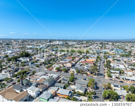 Aerial view of City Heights, San Diego, South California, USA Aerial view of City Heights, San Diego, South California, USA 130859767