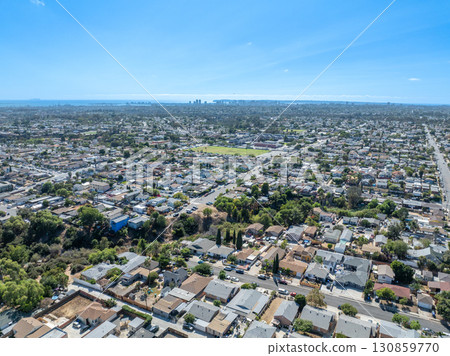 Aerial view of City Heights, San Diego, South California, USA Aerial view of City Heights, San Diego, South California, USA 130859770