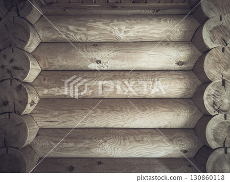 rounded log as a background. High quality photo 130860118