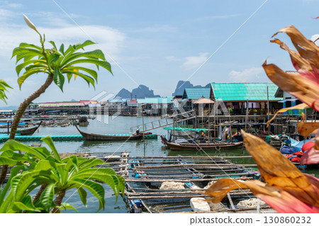 Koh Panyee floating fishermans village in Thailand 130860232