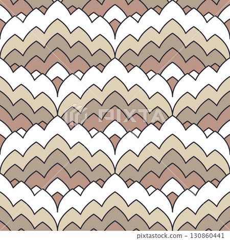 eamless pattern with monochrome brown and beige geometric flame stitch eamless pattern with monochrome brown and beige geometric flame stitch 130860441