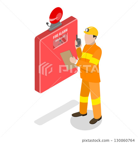 3D Isometric Flat Vector Illustration of Home Securitis, CCTV Equipment. Item 1 3D Isometric Flat Vector Illustration of Home Securitis, CCTV Equipment. Item 1 130860764