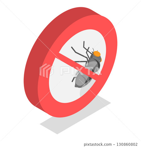 3D Isometric Flat Vector Illustration of Disinfection Service, Safe And Healthy Environment. Item 5 130860802