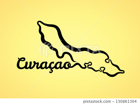 Simple map of Curacao 130861304