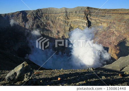 Aso City, Kumamoto Prefecture - View of the crater of Mount Aso 130861448