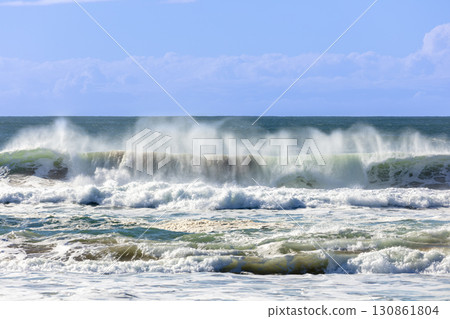 Waves crashing onto Jones Beach near Kiama Downs in the Illawarra Waves crashing onto Jones Beach near Kiama Downs in the Illawarra 130861804