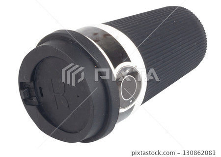 Black Coffee Cup Isolated on White Background Black Coffee Cup Isolated on White Background 130862081