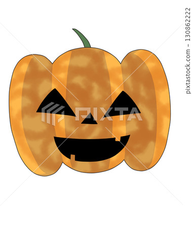 萬聖節南瓜燈(微笑)/紋理漆/透明背景PNG 萬聖節南瓜燈(微笑)/紋理漆/透明背景PNG 130862222