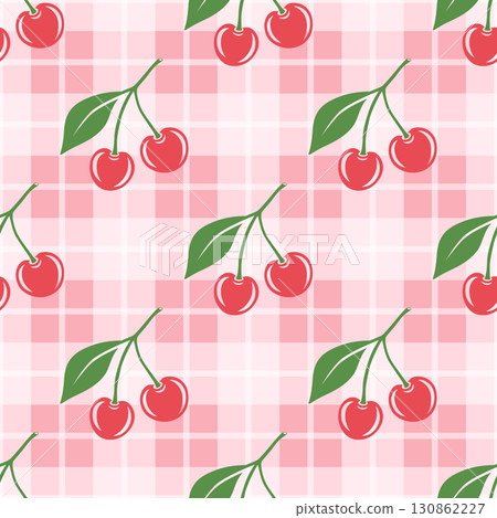 Vector Seamless Pattern with Cutout Cherry. Single, Pair of Cherries and Cluster of Cherries with Leaves , Repeated Print. Cherry Art, Design Template, Vector Illustration Vector Seamless Pattern with Cutout Cherry. Single, Pair of Cherries and Cluster of Cherries with Leaves , Repeated Print. Cherry Art, Design Template, Vector Illustration 130862227