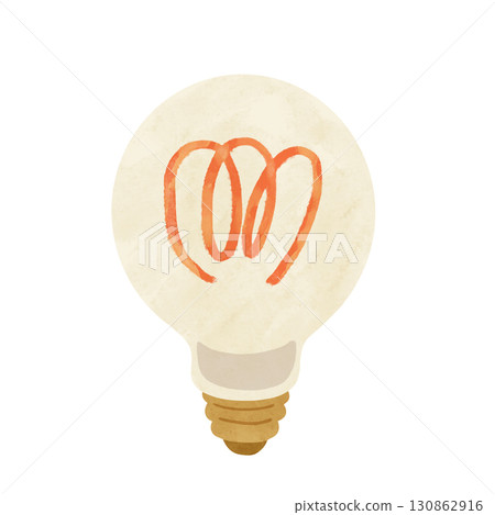 Light bulb watercolor hand-drawn illustration Light bulb watercolor hand-drawn illustration 130862916
