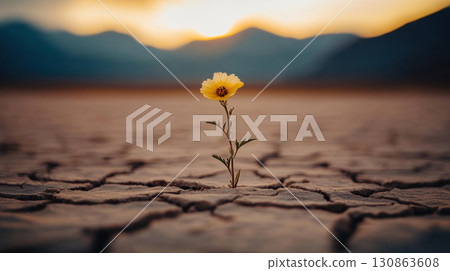 flower mountain range sunset stands backdrop solitary yellow flower mountain range sunset stands backdrop solitary yellow 130863608