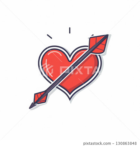 cupid arrow white vector illustration clipart art drawing 130863848
