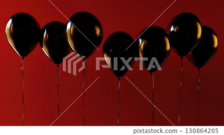 balloons background air series spaced appear floating suspended 130864205
