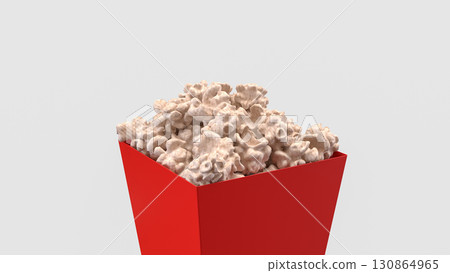 The Popcorn in red box for cinema or entertainment concept 3d Rendering The Popcorn in red box for cinema or entertainment concept 3d Rendering 130864965