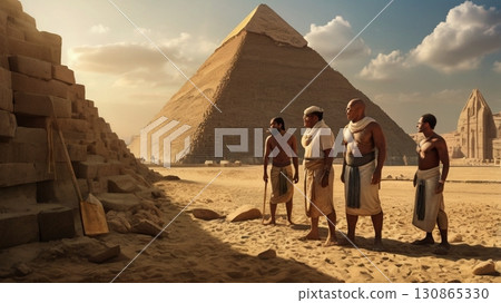 巨人建造的埃及金字塔:融合神秘與奇幻的宏偉數位藝術 巨人建造的埃及金字塔:融合神秘與奇幻的宏偉數位藝術 130865330