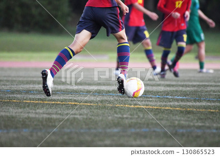 Soccer player to dribble 130865523