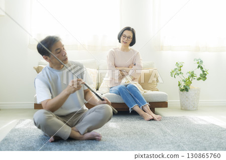 A couple enjoying hobbies 130865760