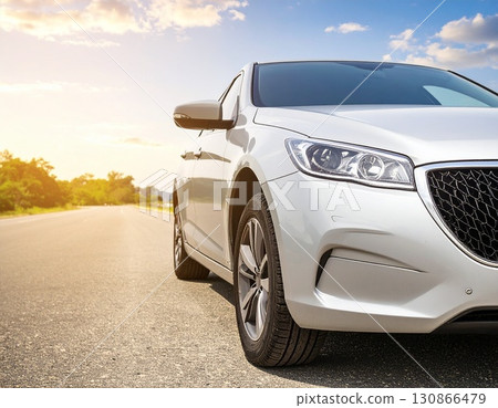 一輛汽車的簡單圖像 130866479