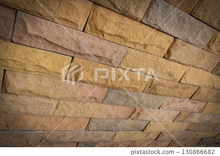 blank old brick wall background, interior and exterior design 130866682