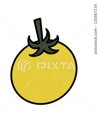 Illustration material of yellow cherry tomatoes 130867139