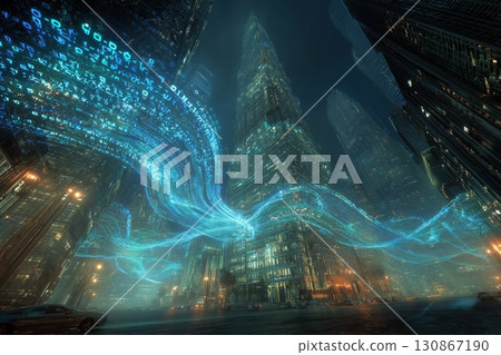 AI, big data, space, humans, life, networks AI, big data, space, humans, life, networks 130867190