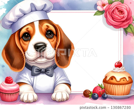 比格犬糕點師和糖果框架圖3/傳單和海報材料 130867280