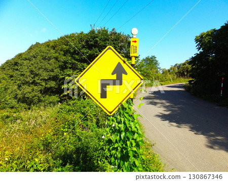 初秋在北海道阿佐部拍攝路標 130867346