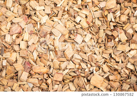 One side of wood chips One side of wood chips 130867582