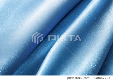 Beautiful drape of blue satin Beautiful drape of blue satin 130867724