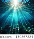 an AI Image Generator, an Underwater Coral Reef with Fish 130867824