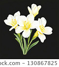 an AI Image Generator, Elegant Illustration of Freesia Flowers 130867825