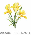 an AI Image Generator, Elegant Illustration of Freesia Flowers 130867831