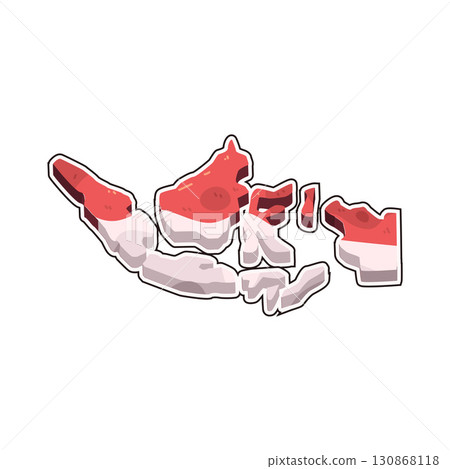 illustration of Indonesia map 130868118