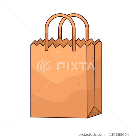 illustration of Eco Paper Bag 130868664